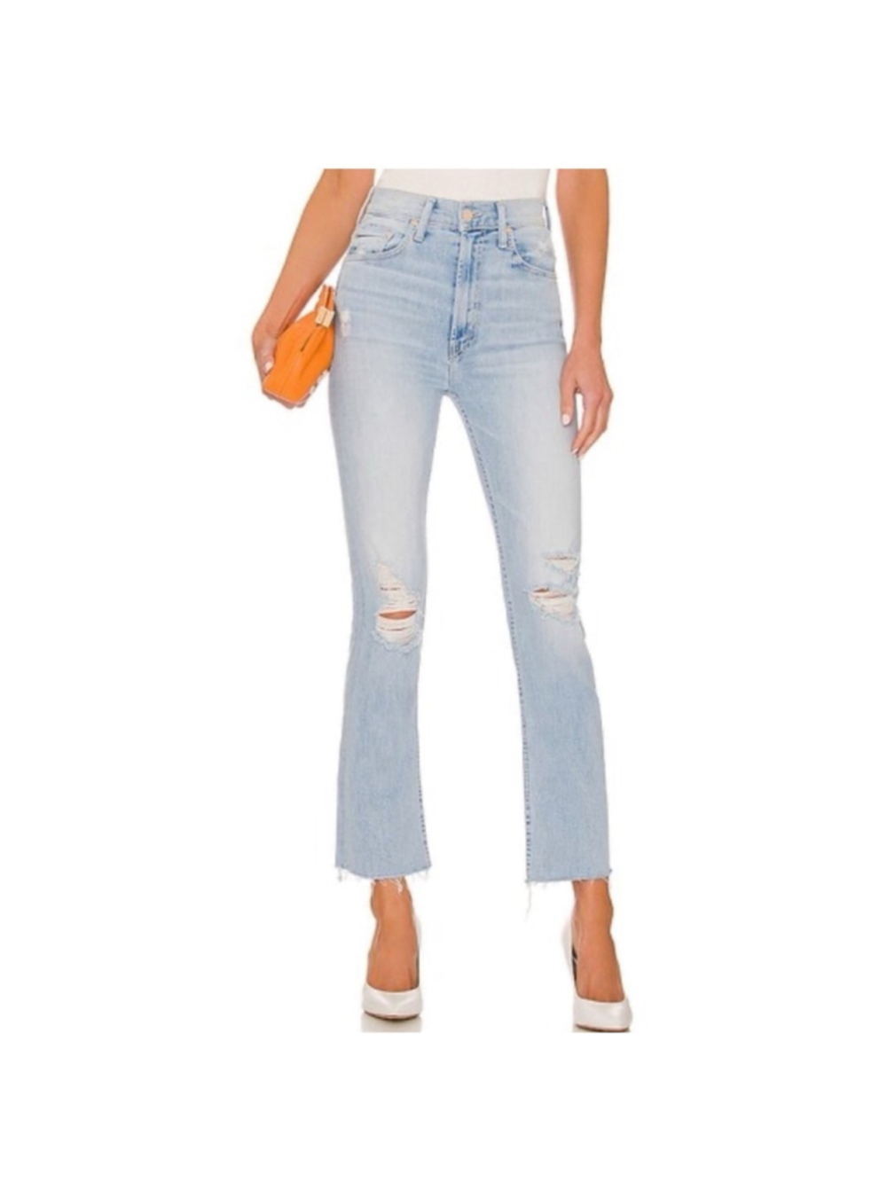 MOTHER HIGH Waisted Rider Ankle Fray Island After Hours Jean- Size 26